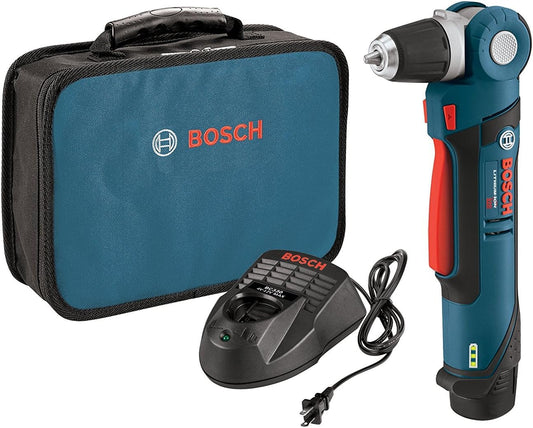 BOSCH PS11-102 12V Max 3\/8 In. Right Angle Drill\/Driver Kit with 2.0Ah Lithium Ion Battery