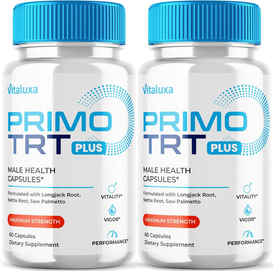 (2 Pack) Primo TRT Pills, PrimoTRT Maximum Strength Supplement Capsules - Primol PrimeTRT Advanced Blend, Premium Prime Natural Performance Formula PrimaTRT Review (120 Ct)