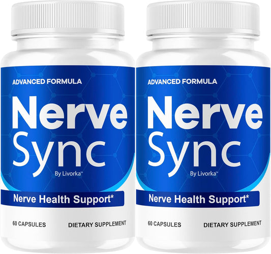 (2 Pack) Nerve Sync Capsules - Official NerveSync Advanced Nerve Health Supplement Pills - Maximum Strenght, Natural Nerve Sync for Wellness & Health Support Pills Reviews, 120 Capsules for 2 Months
