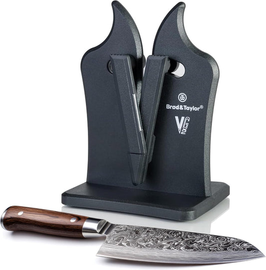 Brod & Taylor VG2 Classic Knife Sharpener | 3-Action Tungsten Carbide (Nylon)