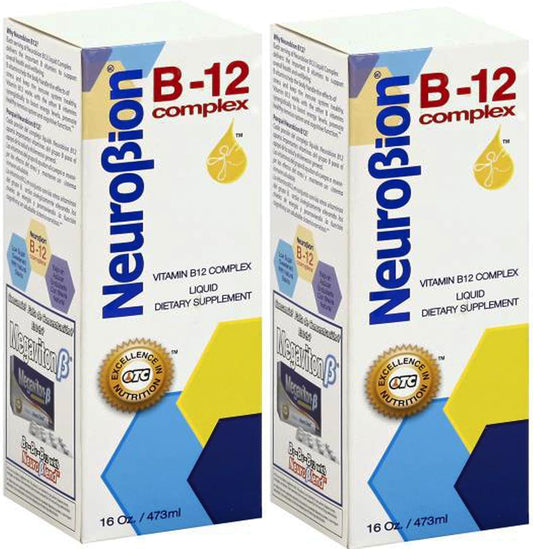 Neurobion Vitamin B12 Complex 16 Oz Liquid Citrus Flavor 2 Pack