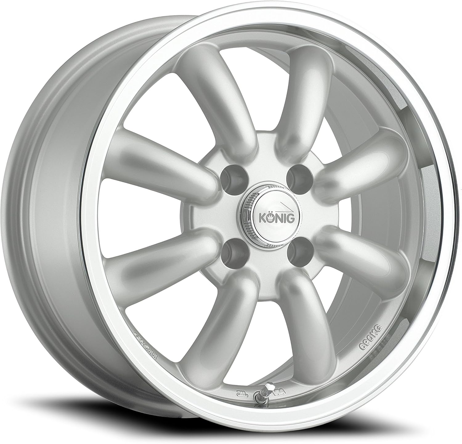 Konig Rewind Silver Machined Wheel (15x7"/4x114.3mm)