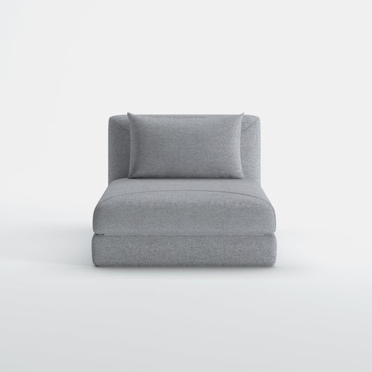 A&D Home Santa Futon Convertible Chair, Light Gray