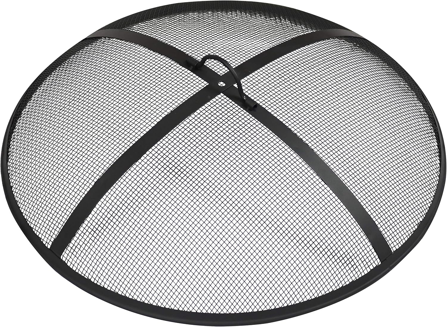 Sunnydaze Heavy-Duty Steel Mesh Fire Pit Screen - Fire Pit Spark Screen with Handle - 40-Inch Diameter