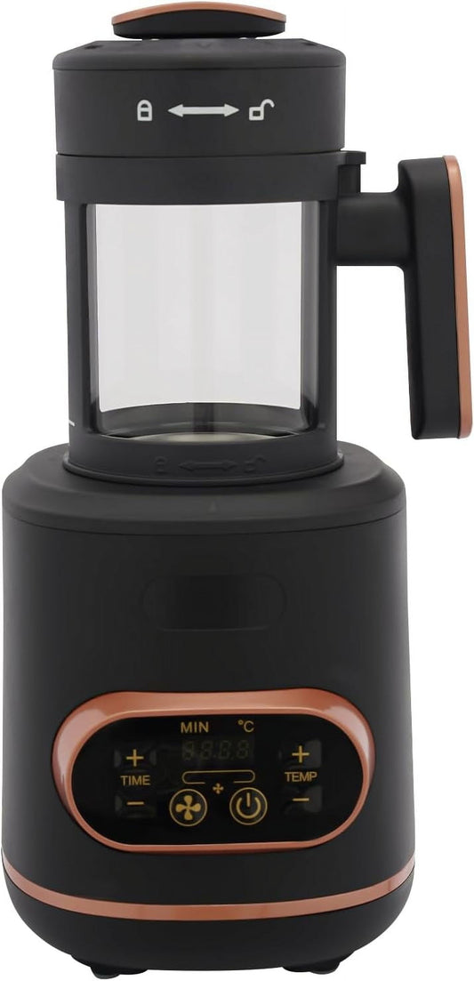 Automatic Coffee Bean Roaster, Roast Coffee At Home, Home Use Coffee Roaster with Adjustable Timer Roasting Heating and Air Fan Setting
