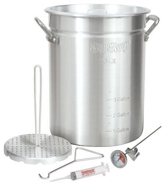 Bayou Classic 30 Qt. Outdoor Turkey Fryer Pot with Vented Lid 3025