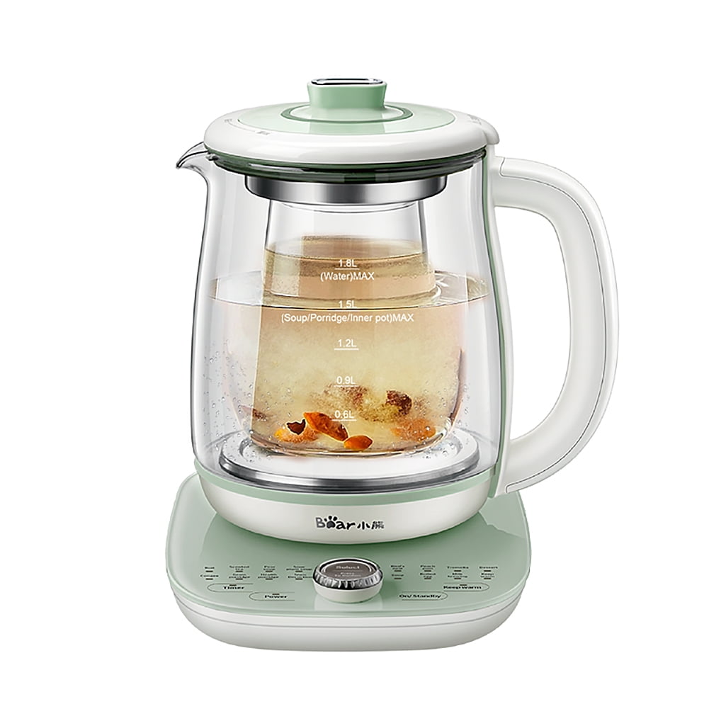 Bear 1000W 1.8L Electric Kettle, Green with Automatic Shut-off