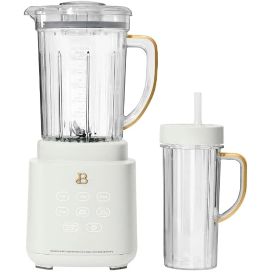 Beautiful PowerExact Blender System Touch Activated 3 speeds & 4 pre-set Settings Performance With On The Go 20 oz Cup (White), 50 ml