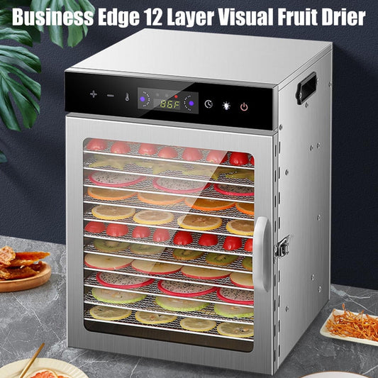 Beef Jerky Dehydrator, 12 Trays Multifunctional Fruit Dryer, Dehydrators for Food and Jerky, Herbs, Fruit, Dog Treats