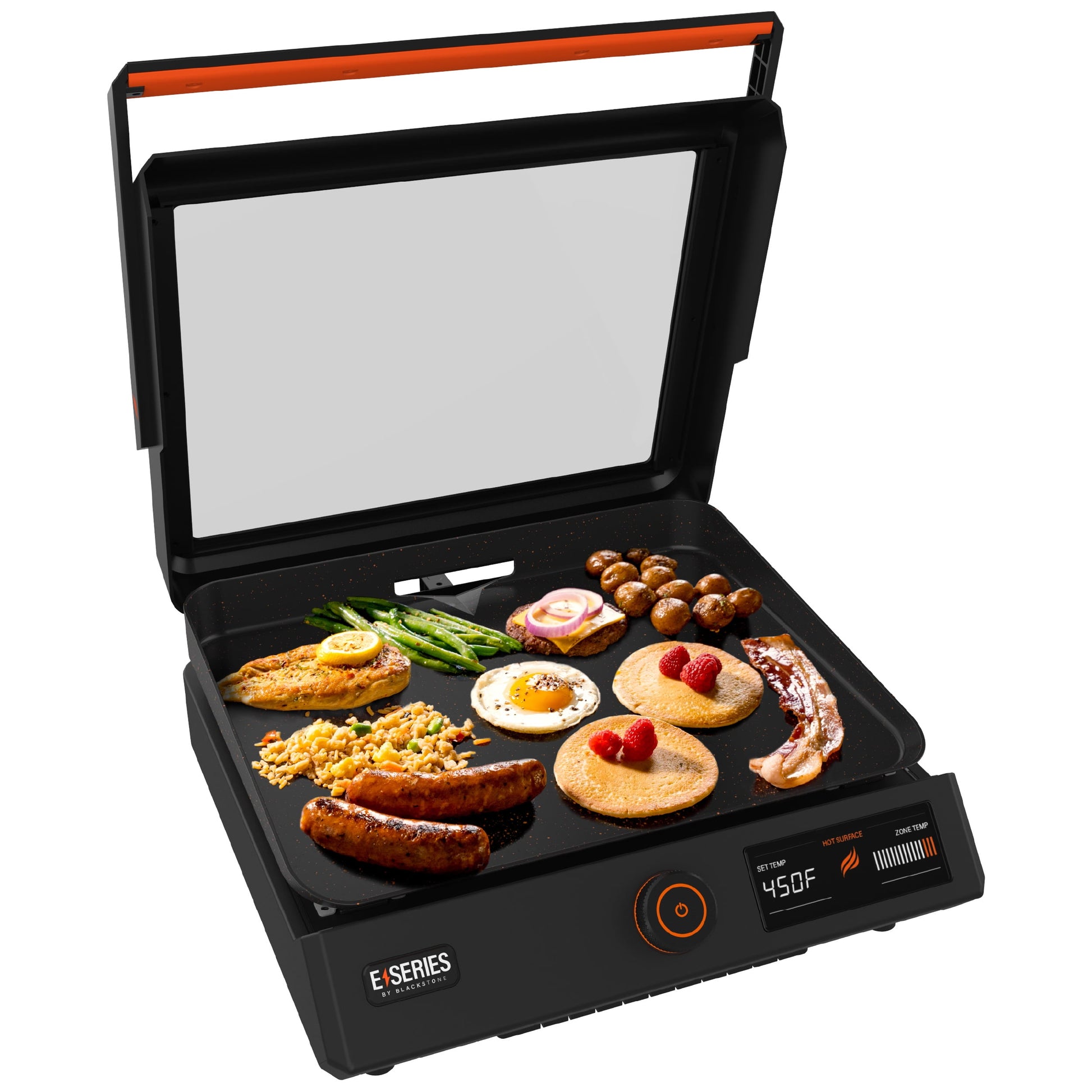 Blackstone E-Series 17" Electric Tabletop Griddle with Hood, Black