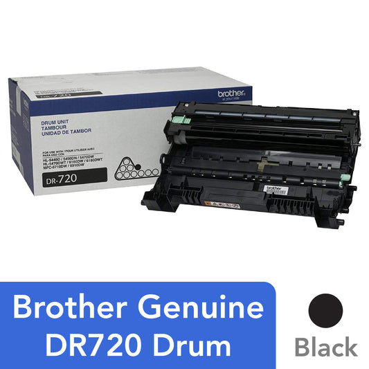 Brother Genuine Drum Unit, DR720, Yields Up to 30,000 Pages, Black