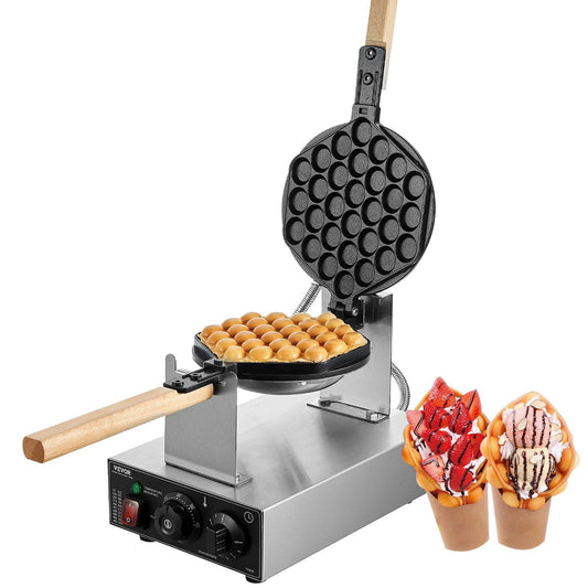 Bubble Waffle Maker Egg Pancake Baker Machine 1400W Non-Stick 1 P Yes
