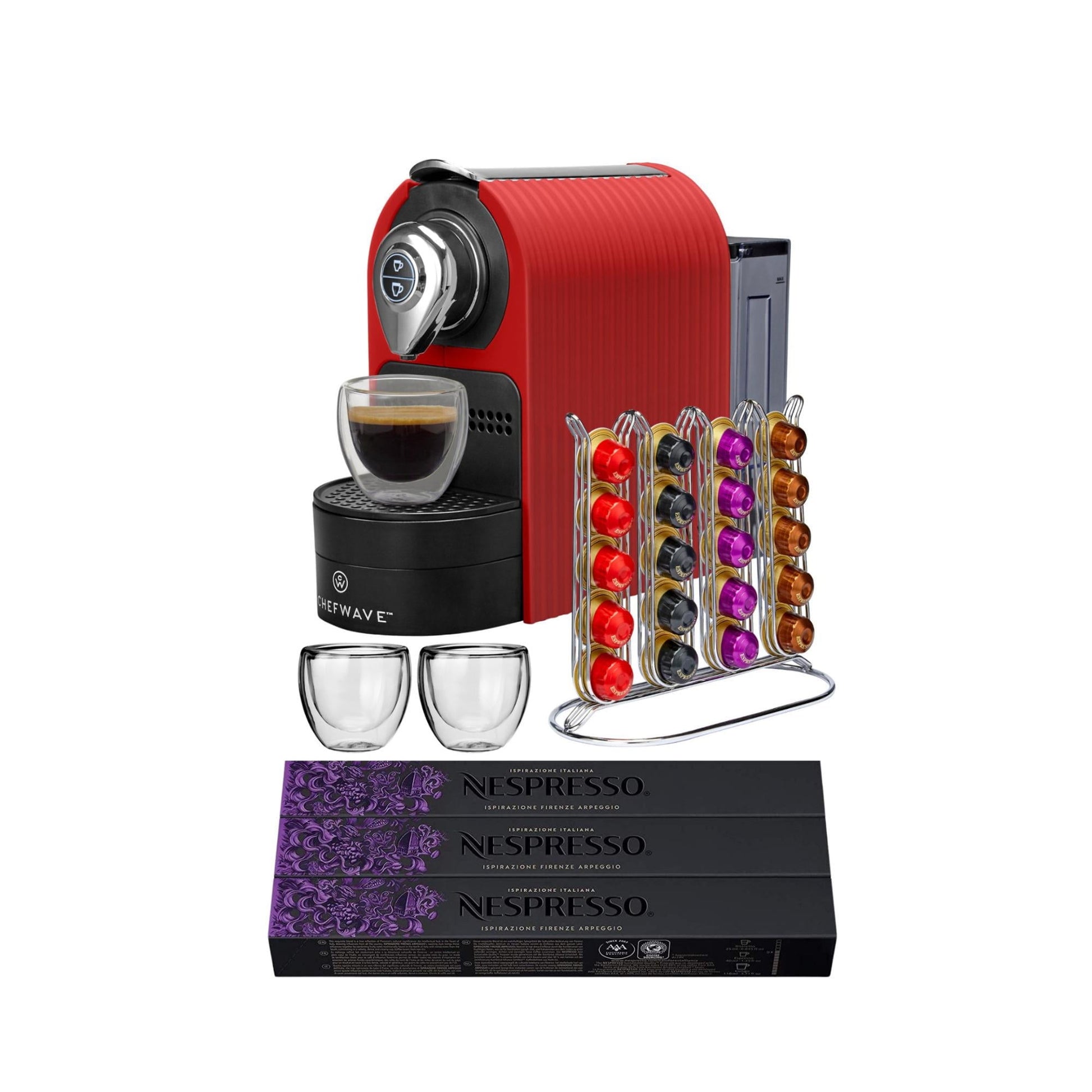 ChefWave Kava Espresso Machine with Coffee Capsules Premium Coffee Maker, 30 Pack