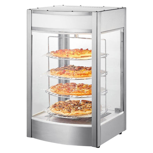 Choco Moon Commercial Electric Pizza Warmer 4-Shelf Large Capacity, Fast Heat, Energy-Saver Design for 16" Pizzas - Perfect for Retail & Events