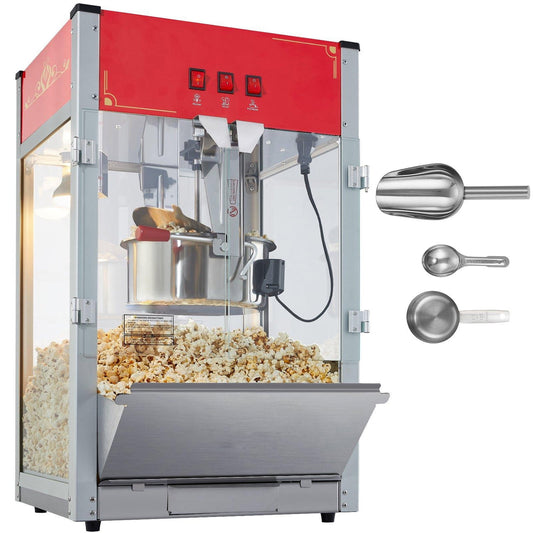 Choco Moon Electric Popcorn Maker 12 Oz Countertop, Red for Movie Night, Popcorn Popper with 1440W, 80 Cups Capacity