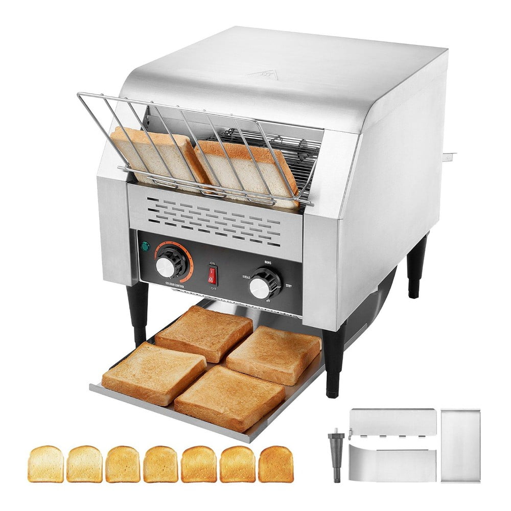 Choco Moon Superior Speed 350 Slices/Hr Conveyor Toaster, Industrial-Grade Steel Oven, Easy Electric Toast Maker for Buns, Bagels, & Bread - Perfect for High-Volume Commercial Use