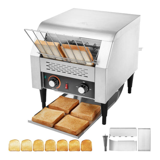 Choco Moon Superior Speed 350 Slices/Hr Conveyor Toaster, Industrial-Grade Steel Oven, Easy Electric Toast Maker for Buns, Bagels, & Bread - Perfect for High-Volume Commercial Use