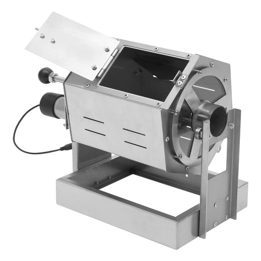 Coffee Bean Roaster Machine Commercial Electric Coffee Bean Baker with Themometer 0.66-2.65lbs Capacity Stainless Steel Gas Burner Drum Type Roaster Baking Machine for Home and Business
