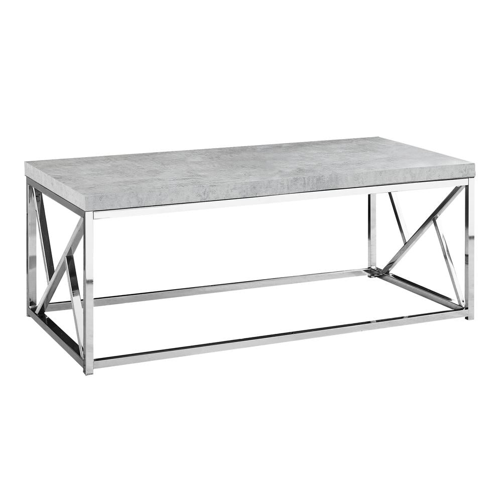 Coffee Table Accent Cocktail Rectangular Living Room 48"L Metal Gray