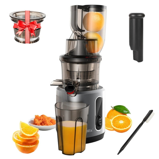 Cold Press Juicer with 75mm Feed Chute, 200W 40-65RPM Powerful Motor Slow Masticating Juice Extractor Fits Whole Fruits