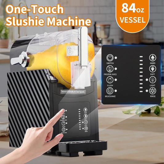 Commercial Slushie Machine & Frozen Drink Maker – 84oz 3-in-1 Professional Slushy Machine with Auto Clean, LED Touch Panel – for Margaritas, Smoothies, Frappes (Home or Business Use)