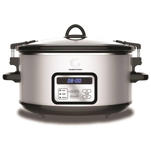 Complete Cuisine 6 QT Programmable Slow Cooker with Locking Lid