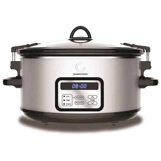 Complete Cuisine 6 QT Programmable Slow Cooker with Locking Lid