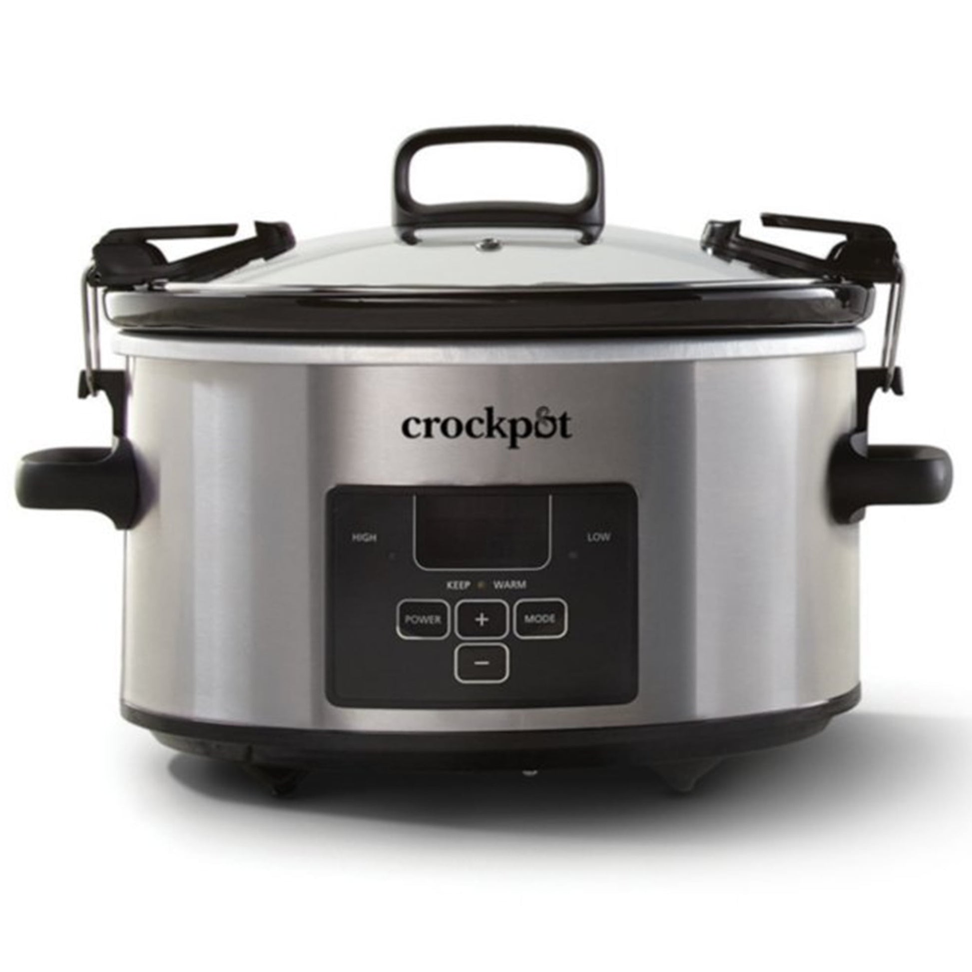 Crock-Pot 4 Quart Cook and Carry Programmable Slow Cooker, Stainless Steel