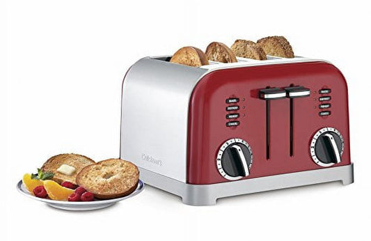 Cuisinart CPT-180MRP1 CPT-180MR Classic 4-Slice Toaster, Metallic Red