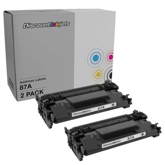 DI Compatible Toner Cartridge Replacement for HP 87A CF287A (Black, 2-Pack) Compatible with M506n, M506dn, M527dn, MFPM527c, M506dh, M501n, M501dn, Flow MFPM527z