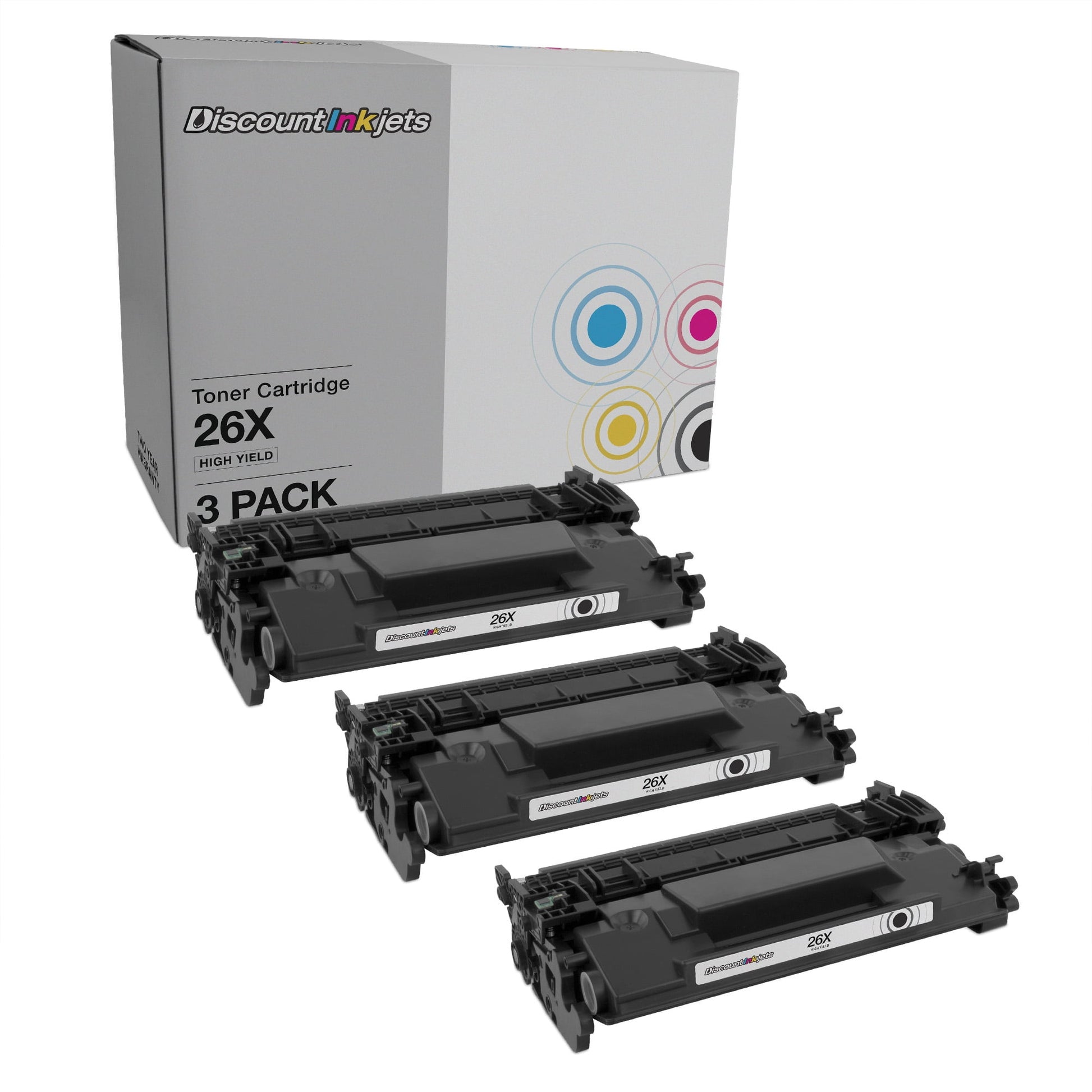 DI Toner Cartridge Replacements for HP 26X CF226X High Yield (3 Pack-Black) Compatible with LaserJet Pro M402dn, M402dne, M402dw, M402n, M426dw, M426fdn, M426fdw