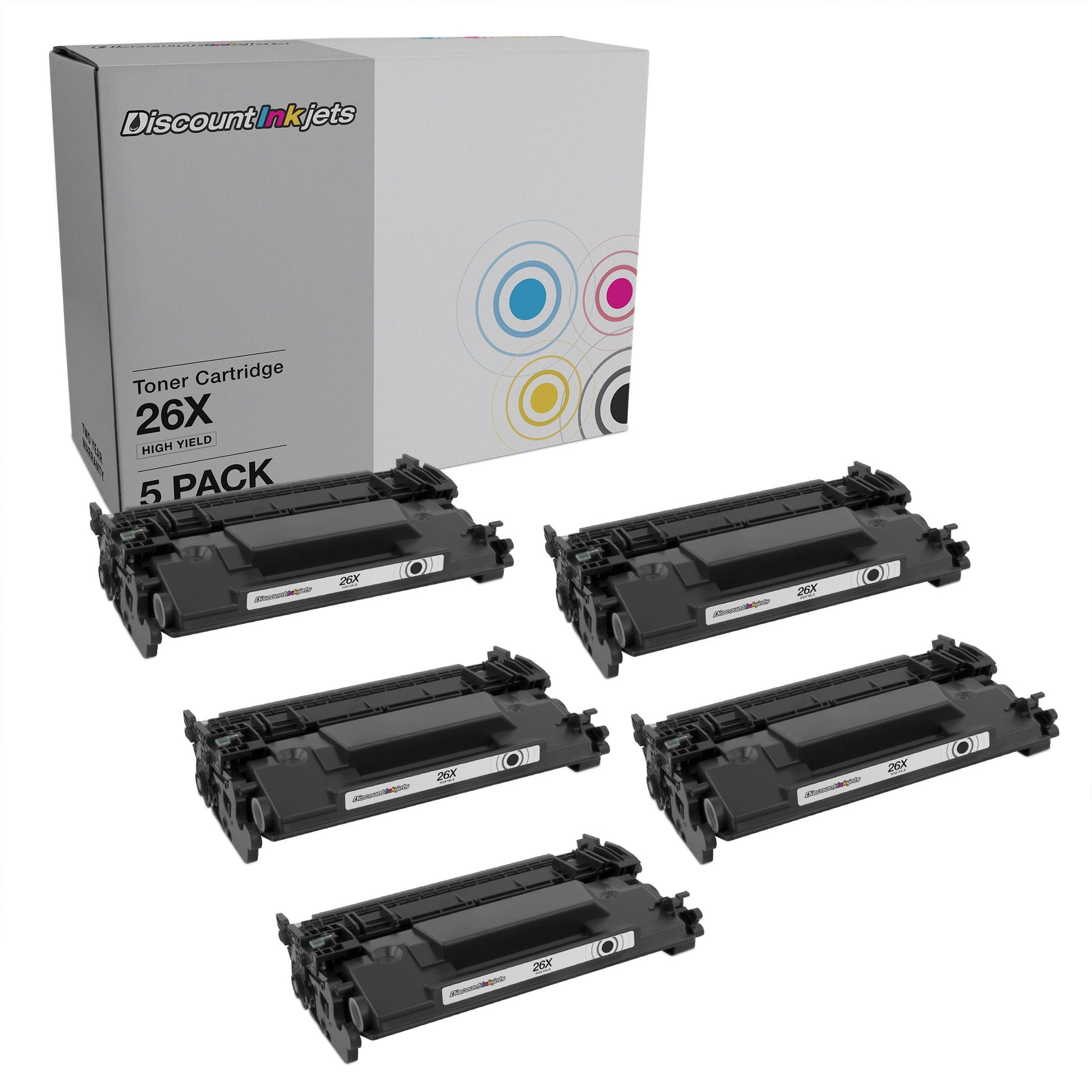 DI Toner Cartridge Replacements for HP 26X CF226X High Yield (5 Pack-Black) Compatible with LaserJet Pro M402dn, M402dne, M402dw, M402n, M426dw, M426fdn, M426fdw