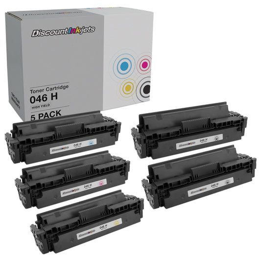 DI Toner Cartridges for Canon 046H (2Black, Cyan, Magenta, Yellow, 5pk) Compatible with ImageCLASS LBP654Cdw, LBP654Cfw, MF731Cdw, MF733Cdw, MF735Cdw