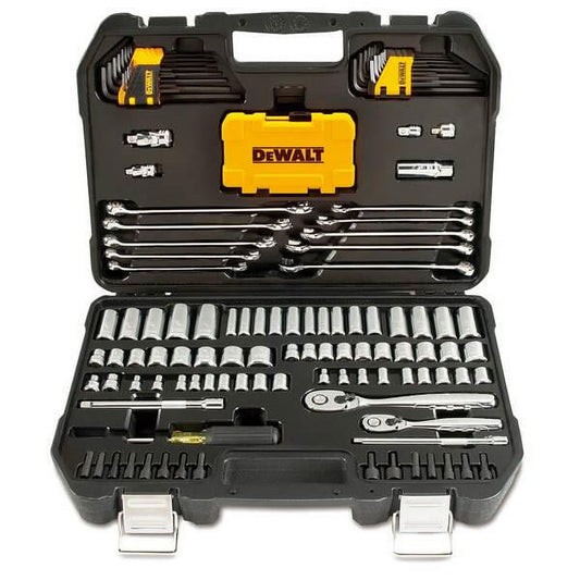 Dewalt, Full Polish Chrome Finish Mechanic's Tool Socket Wrenches & Sets, 142 Pieces