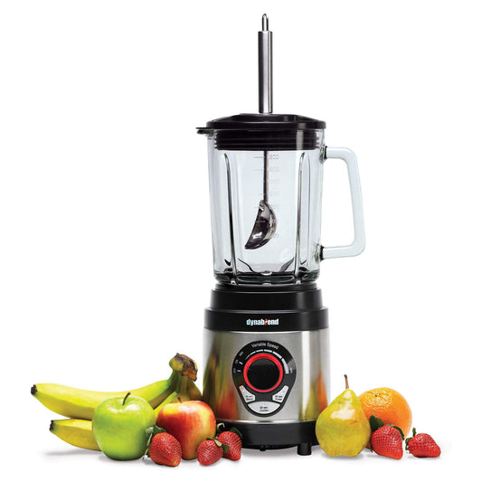 Dynablend® Clean Home Glass Blender with 2 Silicone Suction Lids