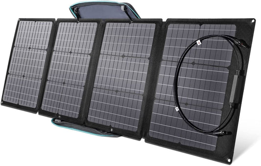 EF EcoFlow 110W Portable Solar Panel for Power Station, Foldable Solar Charger with Adjustable Kickstand, Waterproof IP67 for Outdoor Camping,RV,off Grid System