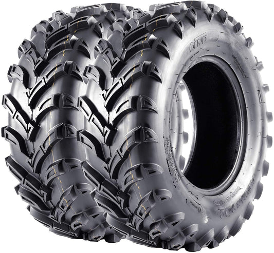 EastVita 25x8-12 6PR ATV Tires,25x8x12 All Terrain ATV UTV Off-Road Tires(Set of 2,Tubeless)