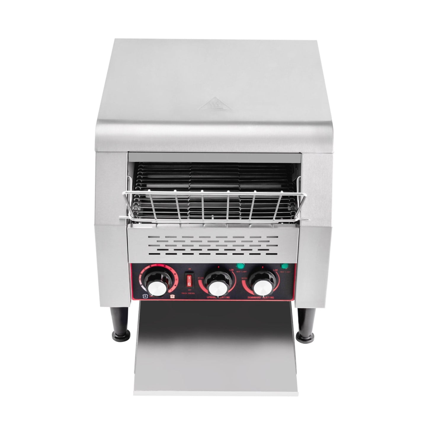 Efficient Conveyor Toaster with 2200W Power, Dual Heating Modes, Adjustable Temperature, Stainless Steel Body, and Smooth Conveyor Belt – Toasts 300 Slices Per Hour, Easy to Clean and Use