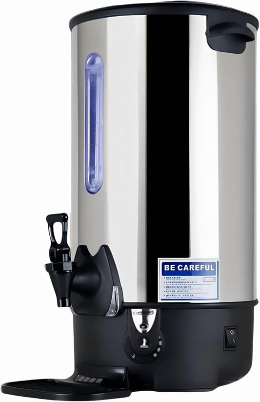 Electric Hot Milk Kettle Warmer Stainless Steel Hot Milk Dispenser Hot Milk Boiler And Warmer with Double Liner Quick-Temp or Boil for Milk Tea Coffee 1500W 8.8 Liter Capacity