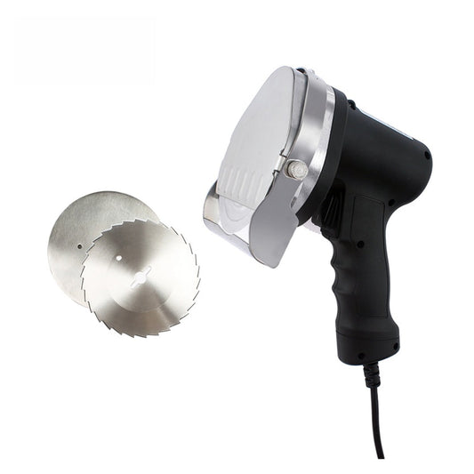 Electric Kebab Slicer Doner Knife Shawarma Cutter Handheld BBQ Roast Meat Cutting Machine Gyro Knife Two Blades