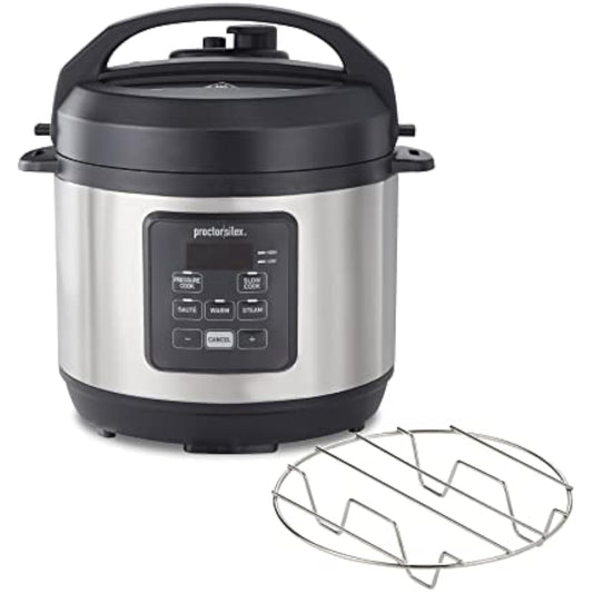 Electric Pressure Cooker Multi-Cooker - 3 Quart Stainless Steel, 4-in-1 for Slow Cook, Steam, Sauté & Rice - Easy-Clean Kitchen Cleaning Solution - Deal + Free Shipping