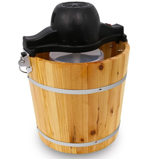 Elite Cuisine 4Qt. Old Fashioned Pine Bucket Electric/Manual Ice Cream Maker EIM-402