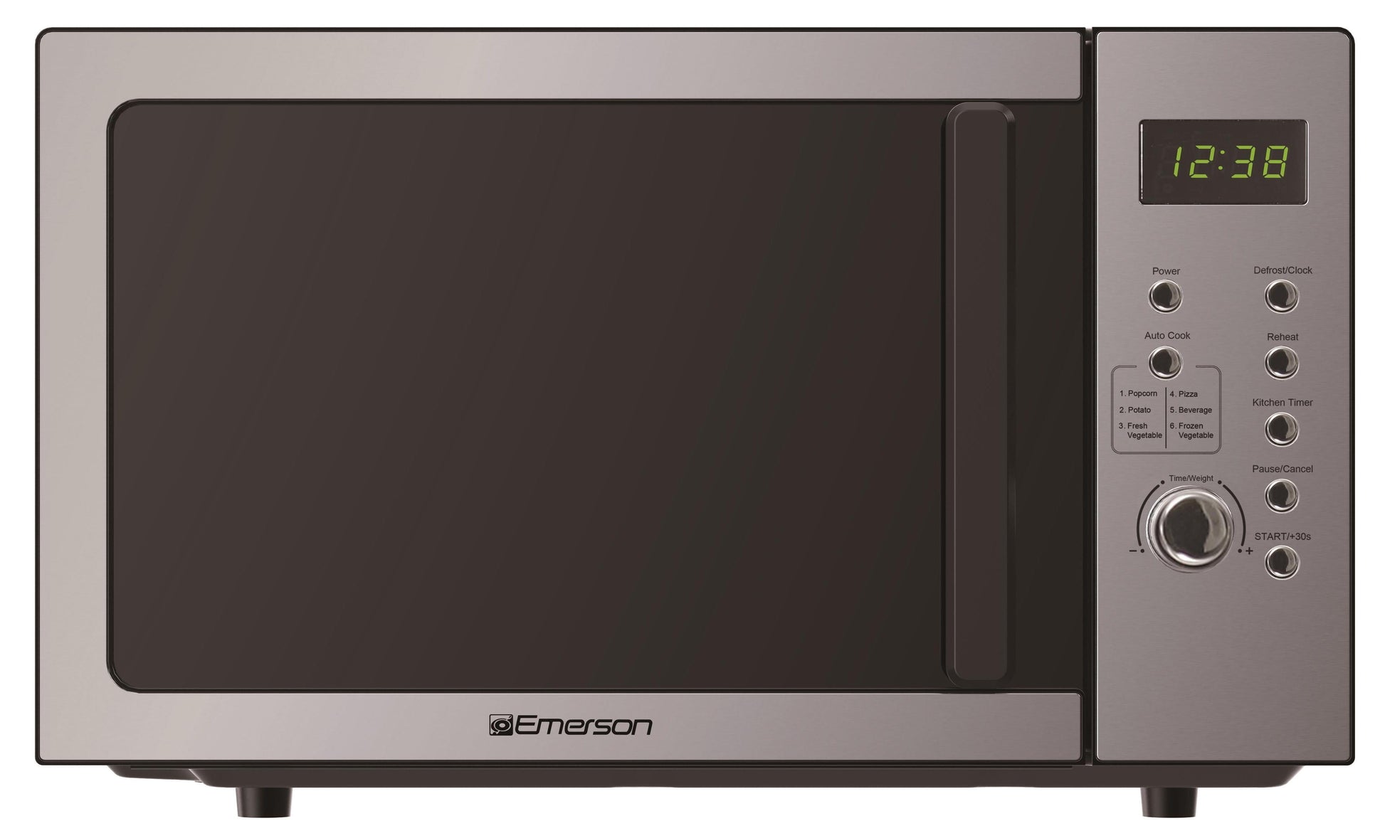Emerson 0.9 Cu Ft, 900W Digital Control Countertop Microwave Oven, Stainless Steel - MW9005SS