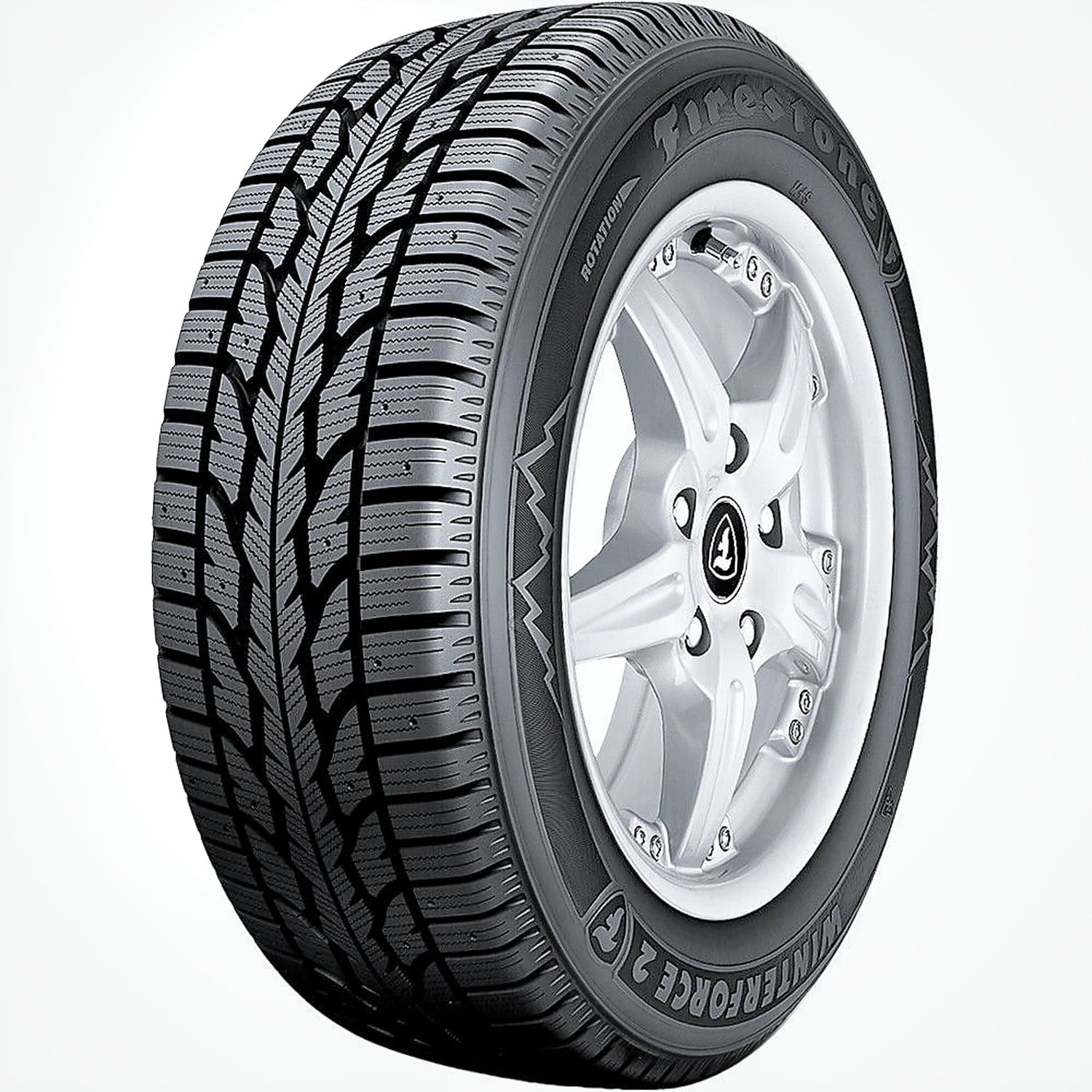 Firestone Winterforce 2 Winter 225/45R18 95S XL Passenger Tire Fits: 2019 Volkswagen Jetta GLI 35th Anniversary Edition, 2017 Mercedes-Benz C300 4Matic