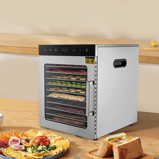 Food Dehydrator 10-Tray Commercial Dehydrators Dryer Machine 800W Dehydrator for Jerky Stainless Steel Dehydrator Magic Mill Food Dehydrator Machine for Jerky Herb Meat Beef Fruit Vegetables