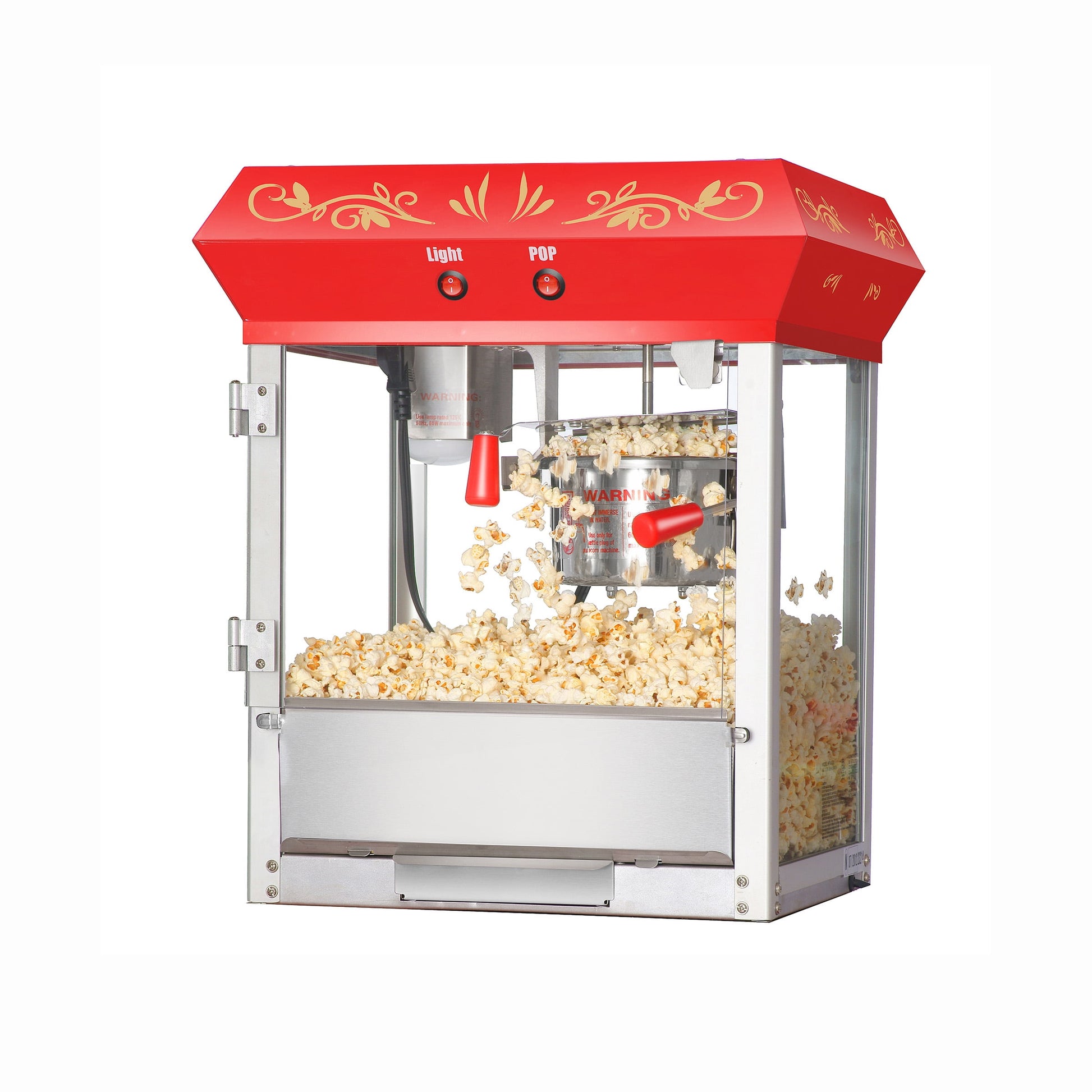 Foundation Countertop Popcorn Machine 1.25 Gallon Popper 4oz Kettle Old Maids Drawer
