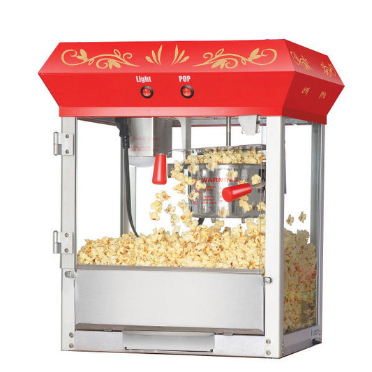 Great Northern Popcorn 6oz Foundation Popcorn Maker Machine - 640W Popcorn Popper, Red