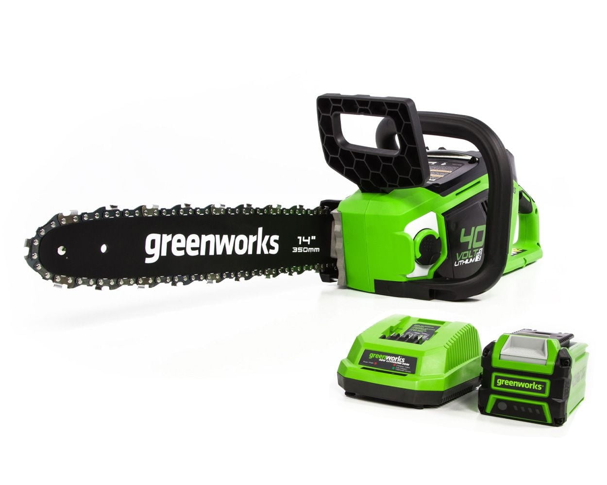 Greenworks 40V 14" Brushless Chainsaw with 2.5 Ah Battery & Charger 2012802