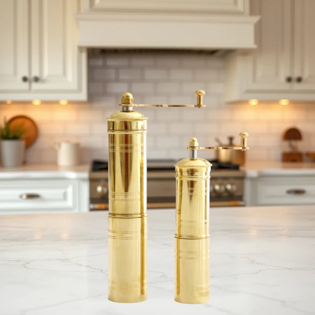 Grinders Set of 2 , Coffee Grinder, Refillable Turkish Style Mill, Pepper Grinder,Manual Coffee Mill, Turkish Coffee Mill, Manual Grinder