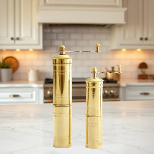 Grinders Set of 2 , Coffee Grinder, Refillable Turkish Style Mill, Pepper Grinder,Manual Coffee Mill, Turkish Coffee Mill, Manual Grinder
